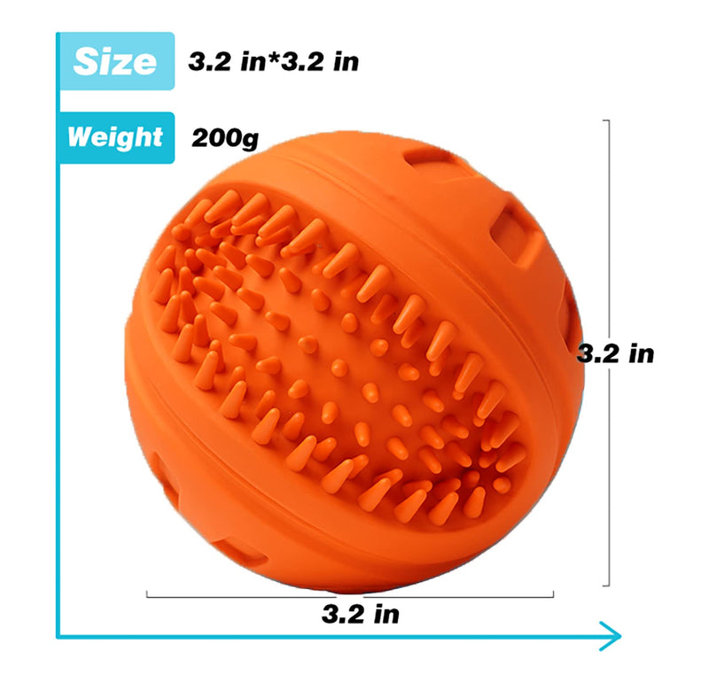 Chew Dog Toys,Squeak Chew Ball Natural Rubber Long Lasting Lndestructible Dog Chew Toys Multifunctional Teeth Cleaning and Gum Massage Fit Dog Toys for Puppy Medium Dog Large Tough Dog Toys - PawsPlanet Australia