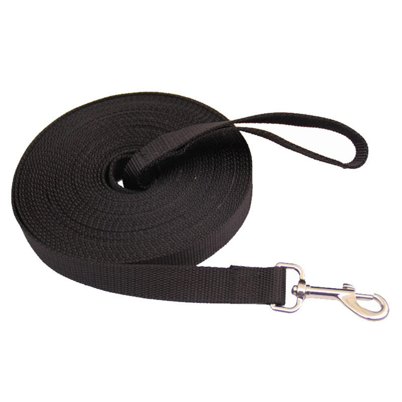 LATRAT Dog Lead 1.2~30m Dog Training Lead Long Lead for Small to Large Dogs (Black, 7m x 1.5cm 7m*1.5cm（22ft） Black - PawsPlanet Australia