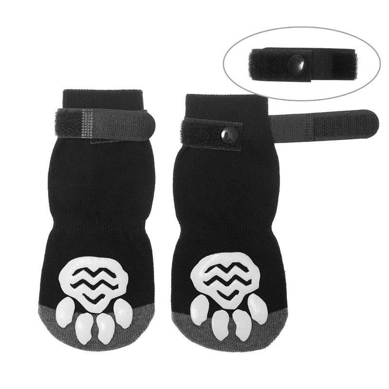 [Australia] - BINGPET Anti Slip Dog Socks for Hardwood Floors, Pet Paw Protectors with Grips S 