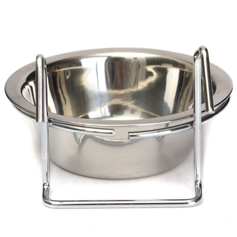 [Australia] - Yosoo Stainless Steel Hook on Feeding Dog Bowl Pet Rabbit Bird Cat Dog Food Water Cage Cup Crate Cup with Clamp Holder L 