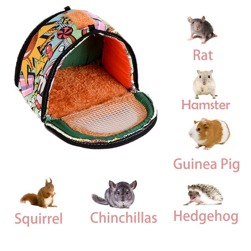 Hamiledyi Portable Small Animal Hamster Travel Bag Pet Backpack Carrying Bag with Zipper and Strap Breathable and Safe Suitable for Guinea Pigs Hedgehogs Hamsters Chinchillas Squirrels - PawsPlanet Australia