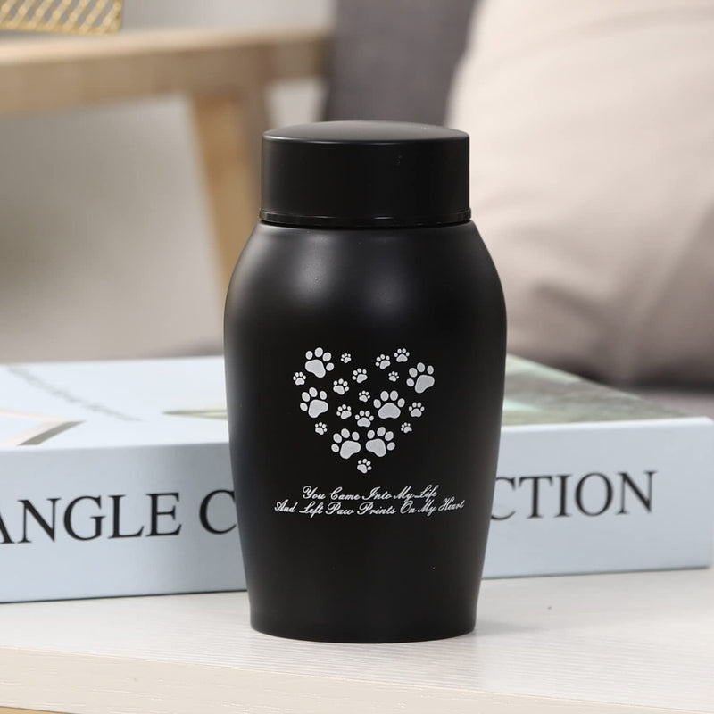Youdear Service Pet Cremation Urns,Pet Urns for Dog and Cat Ashes,Paw Print Keepsake Urns,Pet memorial Urn,Dog urns for ashes,Cat urns for Ashes(small, black) small - PawsPlanet Australia