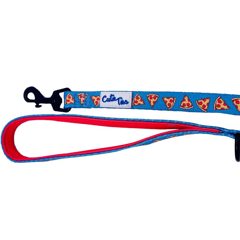 Pizza Themed Dog Leash, 5 Feet to 6 Feet Long, 5/8" to 1" Wide, for Small, Medium & Large Dogs, Distinctive Designs Small (5/8" x 5') - PawsPlanet Australia