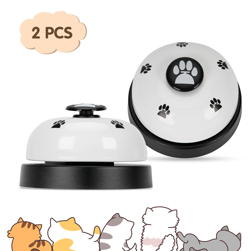 JEXCULL Pet Training Bells, 2 Pack Dogs Bell for Door Potty Training and to Ring to Go Outside Communication Device Dog AgilityTraining Equipment Interactive Toys (White) - PawsPlanet Australia