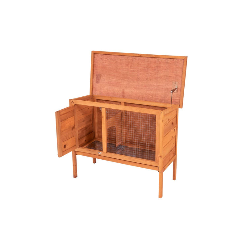 Oypla Single Rabbit Hutch 820x390x700mm - PawsPlanet Australia