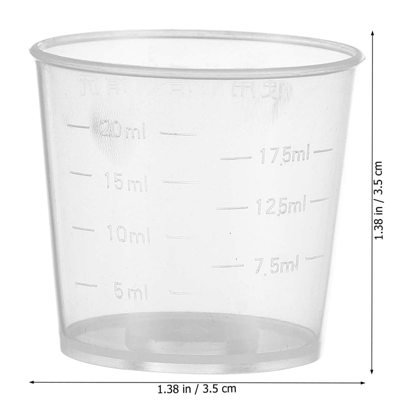 Balacoo 20Pcs Gecko Food and Water Containers Measuring Cup Reptile Feeder Gecko Feeder Ledge Bowl for Food Water Feeding Tortoise Lizard Transparent 20ml - PawsPlanet Australia