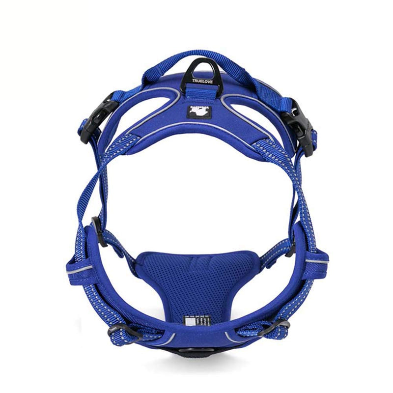 Kismaple Dog Harness No Pull Small Medium Large Dog Vest Harness with Handle Adjustable Reflective Pet Dogs No Choking Breathable Mesh Harness Training Walking Outdoor (L, Blue) L - PawsPlanet Australia