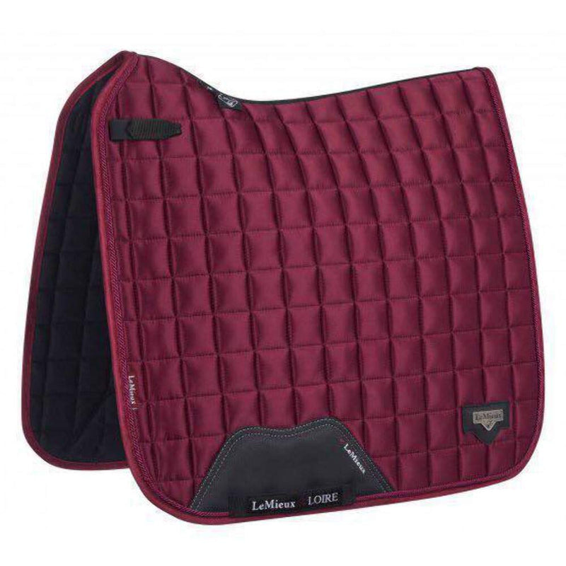 LeMieux Loire Classic Satin Dressage Saddle Pad - Square - Bamboo Lining with Friction Free Binding and Girth Protection - Large L Hunter Green - PawsPlanet Australia