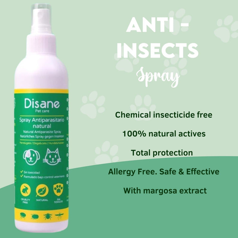 DISANE Natural Flea Spray for Dogs | 250ml | Repels fleas, ticks, mites, lice and mosquitoes (Leishmania) | Natural Insect Repellent for Dogs and Puppies | Ideal for spraying before walking - PawsPlanet Australia