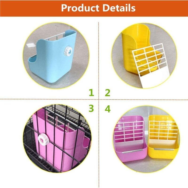 Rabbit Feeder Bunny Guinea Pig Hay Feeder, Hay Food Bin Feeder, Hay and Food Feeder Bowls Manger Rack for Rabbit Guinea Pig Chinchilla and Other Small Animals (Blue) Blue - PawsPlanet Australia