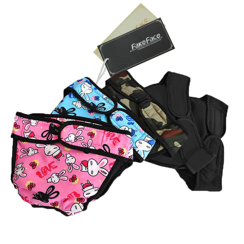 BXT Female Pet Dog Breathable Hygiene Diaper Pants Reuseable& Quickly Dry Sanitary Urine Pads In Season Heat Panties -For Large Medium Dogs 1 Count (Pack of 1) Black - PawsPlanet Australia