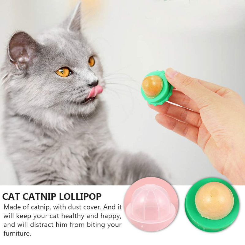 Hemobllo 8PCS Catnip Balls- Cat Candy Cat Lick Toys Cat Snack Licking Sugar Ball Catnip Candy Cat Vitamin Catnip Pudding Safe Kitten Snack (Random Flavor) - PawsPlanet Australia