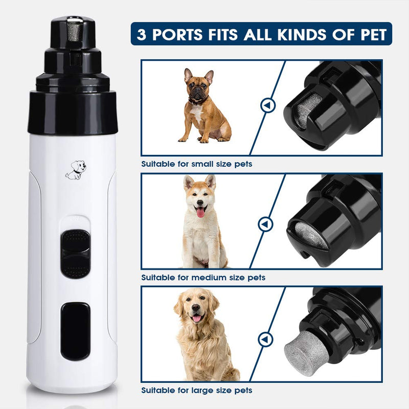 Pet Nail Grinder Dog Cat Paw Trimmer Clipper, Electric Paw Trimmer Clipper Small Medium Large Dogs Cats Small Animals Portable & Rechargeable Gentle Painless Paws Grooming Trimming Shaping Smoothing - PawsPlanet Australia