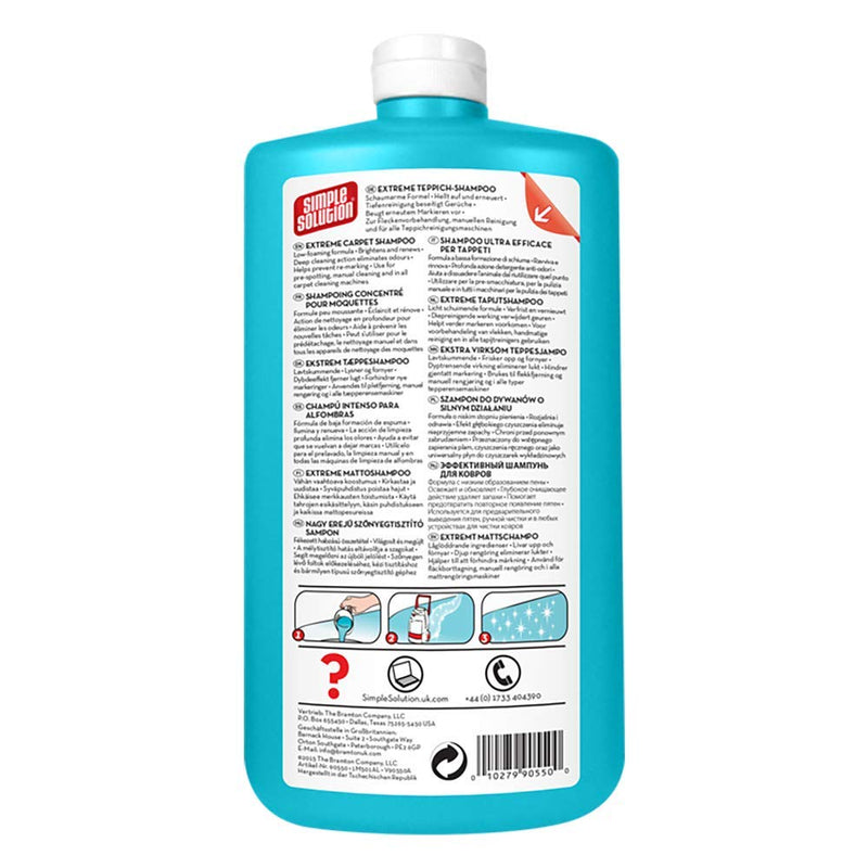 Simple Solution Extreme Carpet Shampoo 1000 ml - PawsPlanet Australia