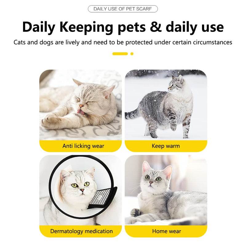 Cat Protective Collar Soft Cat Elizabeth Collar, Adjustable Pet Protective Collar, Neck Brace Cat Recovery Collar for Infections, Scratches, Post-Operative Recovery (Dark Blue+S) Cat Protective Collar - PawsPlanet Australia