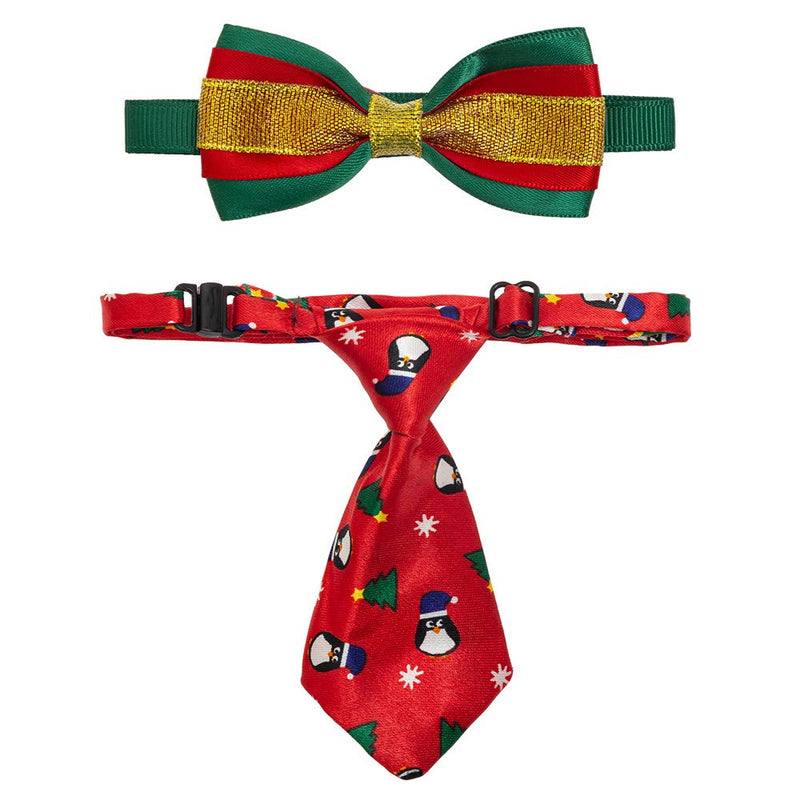 [Australia] - KOOLTAIL Dog Bow Ties Collar Neckties Christmas - 16 PCS Pet Puppy Cats Bowties,Adjustable Collar for Holiday Festival and Party Occasion Accessories 