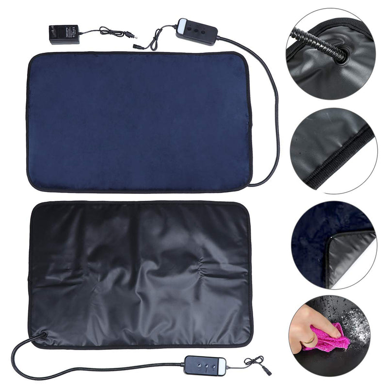 [Australia] - abcGoodefg Smart Pet Heating Pad Mat,Waterproof Warming Heating Mat Bed for Dogs Cat, Support Google Assistant, Amazon Alexa, Mobile App, Controller Large: 27.56" x 18.9" Dark Blue 