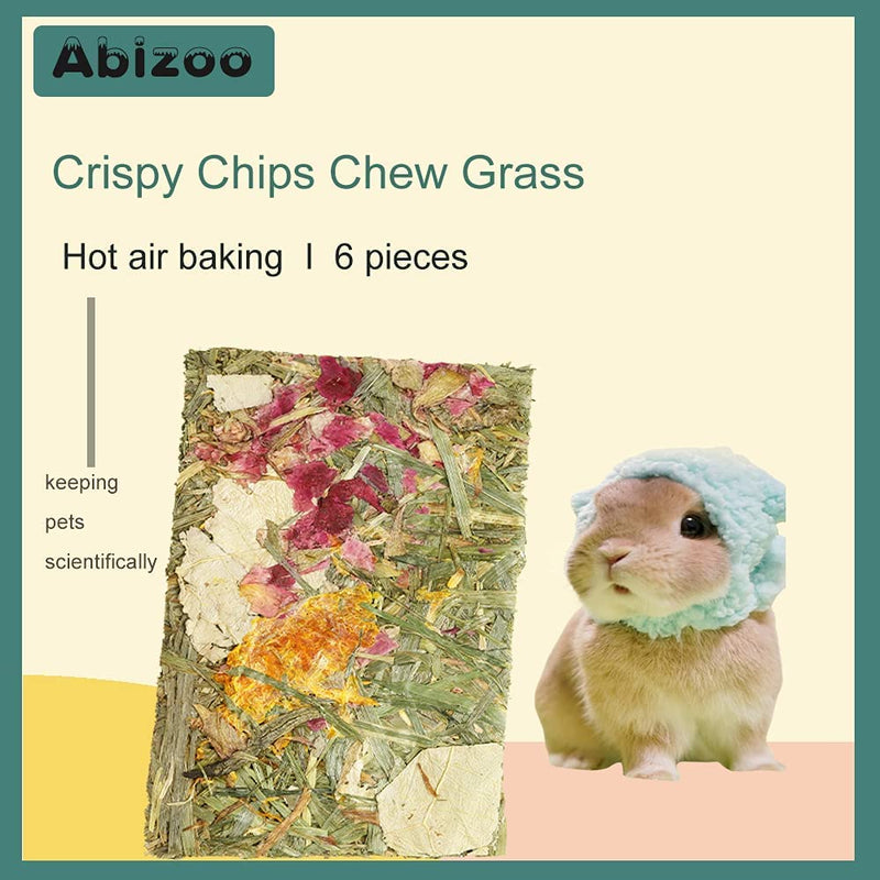 Abizoo 12 pieces rabbit chew toys, rabbit treats, natural molars Timothy Hay Herbal Floral Scent snack chew toys for rabbits, guinea pigs, dwarf rabbits, chinchilla hamster toys L1 - PawsPlanet Australia