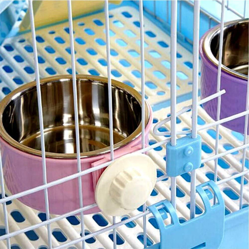 Crate Dog Bowl, Pet Crate Bowls, Dog Hanging Bowls, Cat Feeding Bowls, Removable Dog Bowl with Bolt Holder, for Crates Puppy Food Feeder Water Dish, Water Hanging Bowl for Dog Cat Bird Rabbit Hamster - PawsPlanet Australia
