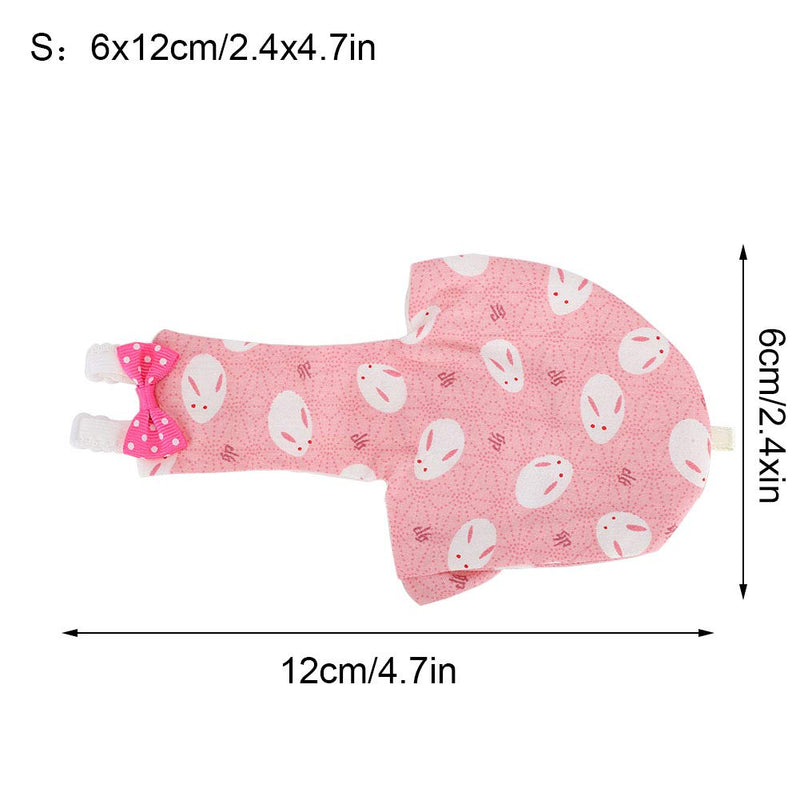 AMONIDA Washable Diaper Clothes Bird Diaper, Bird Parrot Nappy Pant Bird Diaper Parrot Flight Suit Bird Clothes for Mini Parrot(S, Pink Rabbit) - PawsPlanet Australia