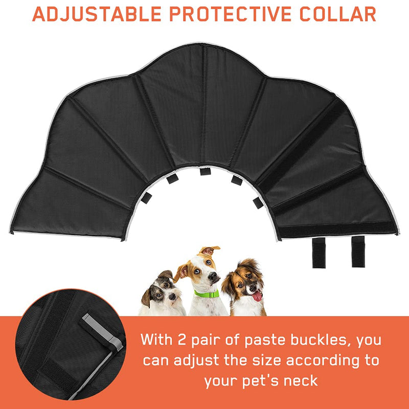 Yideng Dog Cone Collar for Surgery, Soft Elizabethan Collar with Adjustable Buckle Pet Recovery Collar with Reflective Design Pet Protective Collar E-Collar for Dog Cat Recovery from Surgery (M) M - PawsPlanet Australia