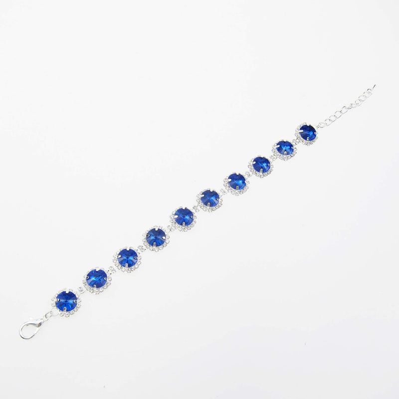 [Australia] - Alfie Pet - Hazel 2-Piece Set Pet Rhinestone Necklace Small Blue & White 