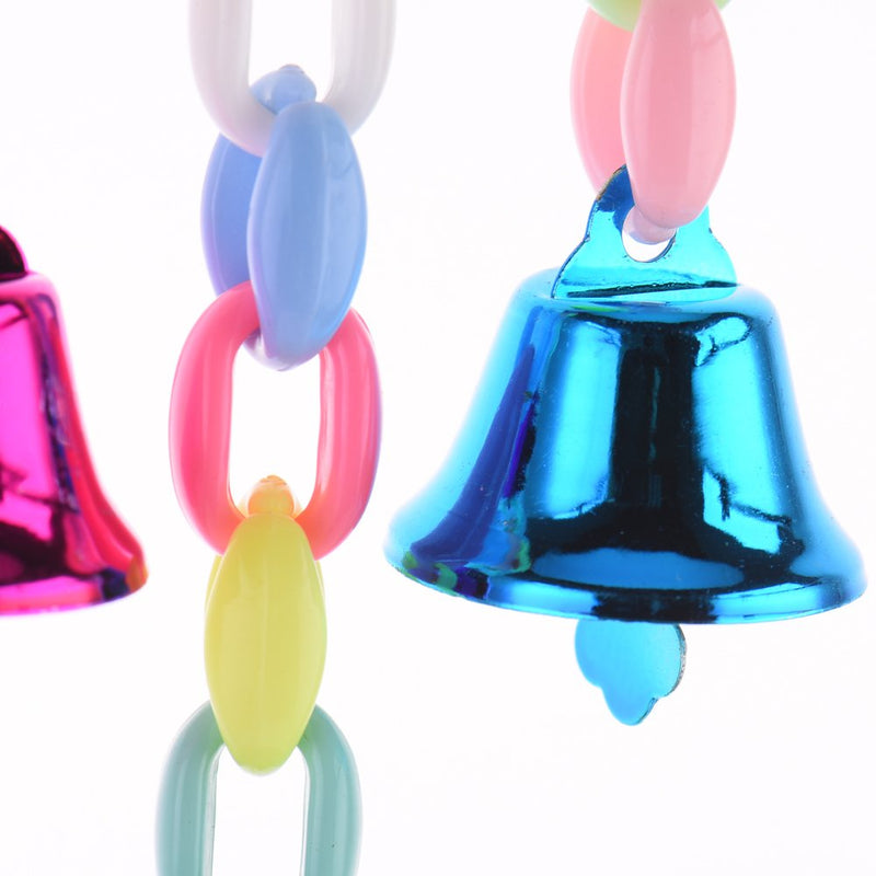 [Australia] - Birds Cage Accessory Parrot Macaw Chew Bell Toys Colorful Swing Hanging Toy B 