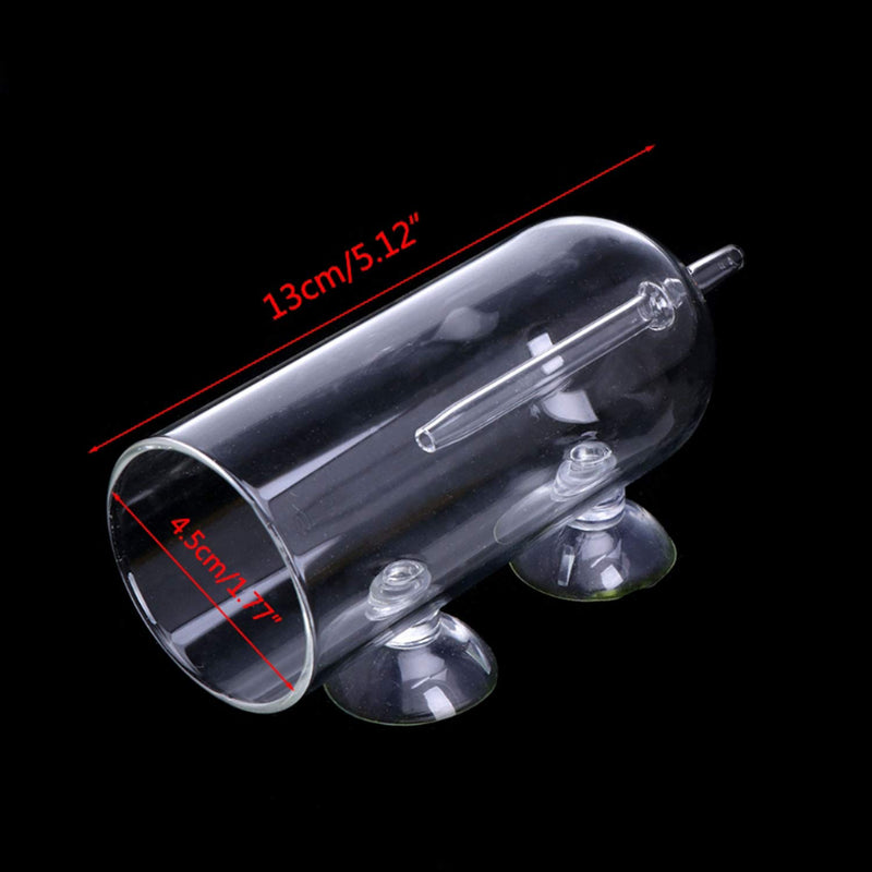 [Australia] - Maxmoral 1 Set Aquarium Tank Air Bubbler Glass Ware Cup with Suction Cup,Prevent Bubble Splashes Sputtering 