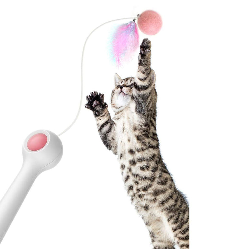 GMYQ Cat Feather Toys Gravity Automatically Retractable Funny Cat Stick, Cat Toy Wand, Tease Stick Toy, Cat Tease Interactive Toy, Kitty Fun Exerciser - PawsPlanet Australia