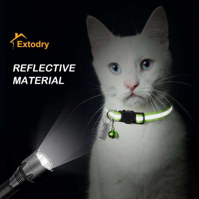 Extodry 14 Pack Reflective Cat Collar with Bell,kitten collar Safety Quick Release Buckle,with Name Tag,Adjustable 7.5''-12.5'',for Girl Male Cats,Pet Supplies,Stuff,Accessories(12 Colors & 2 ID Tags) 12Color & 2Tags - PawsPlanet Australia