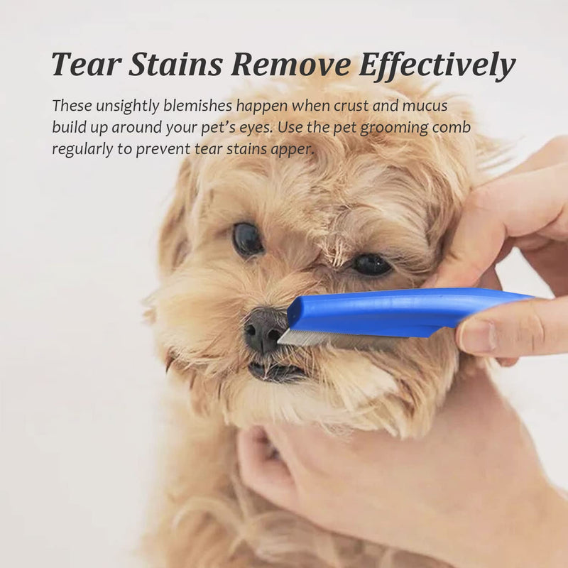 ZENVALY Flea Comb, Flea Tear Stain Remover Comb, Lice Comb Dust Comb for Cats Dogs, Pet Comb Removing Fleas, Comb for Lice Knots Dirt, Green - PawsPlanet Australia