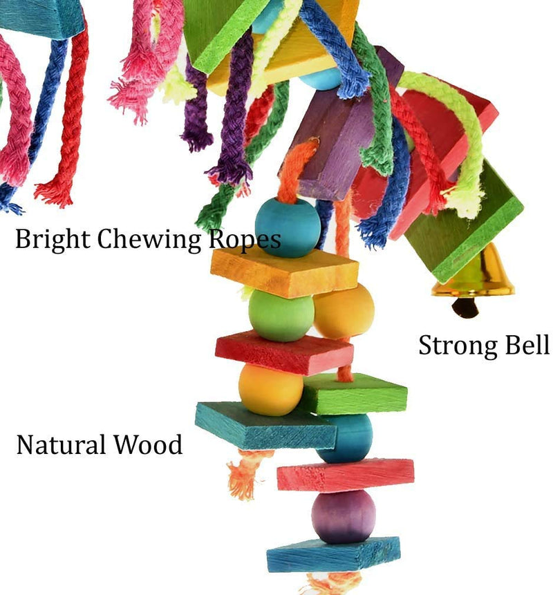 Wonninek Wooden Block Bird Parrot Toys Chewing Toy for Small and Medium Parrots and Birds - PawsPlanet Australia