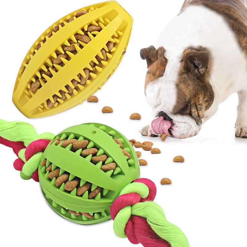 [Australia] - RUMILLA Dog Balls,Nontoxic Bite Resistant Toy Ball for Pet Dogs, Dog Pet Food Treat Feeder Chew Tooth Cleaning Ball Exercise Game IQ Training Ball Color 001 