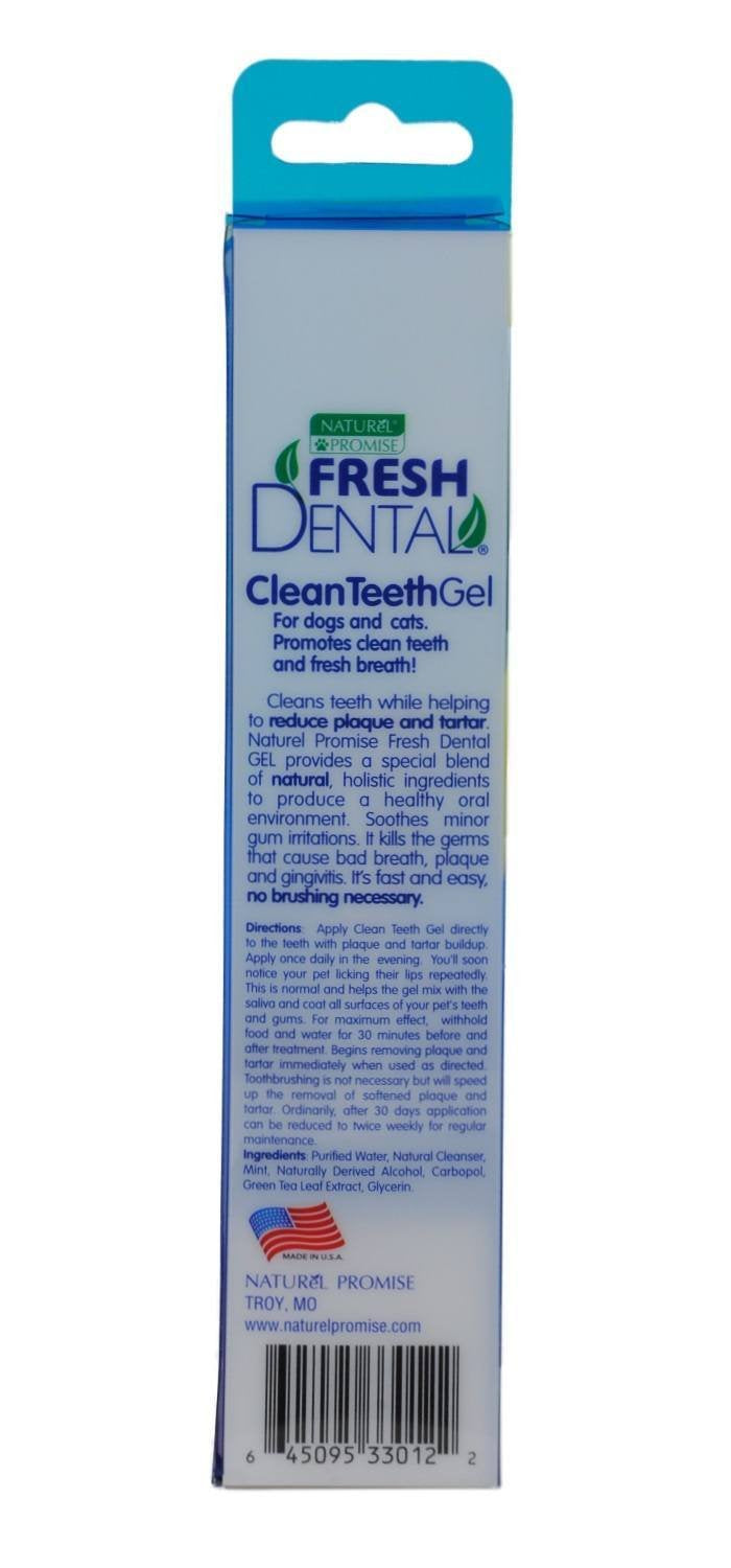 Naturel Promise Fresh Dental Teeth Clean Gel, 4 Fl Oz - Easy to Use Pet Dental Gel That Helps Remove Plaque, Tarter, and Freshen Breath-No Brushing Pet Oral Care for Dog Dental Care, Cat Dental Care - PawsPlanet Australia