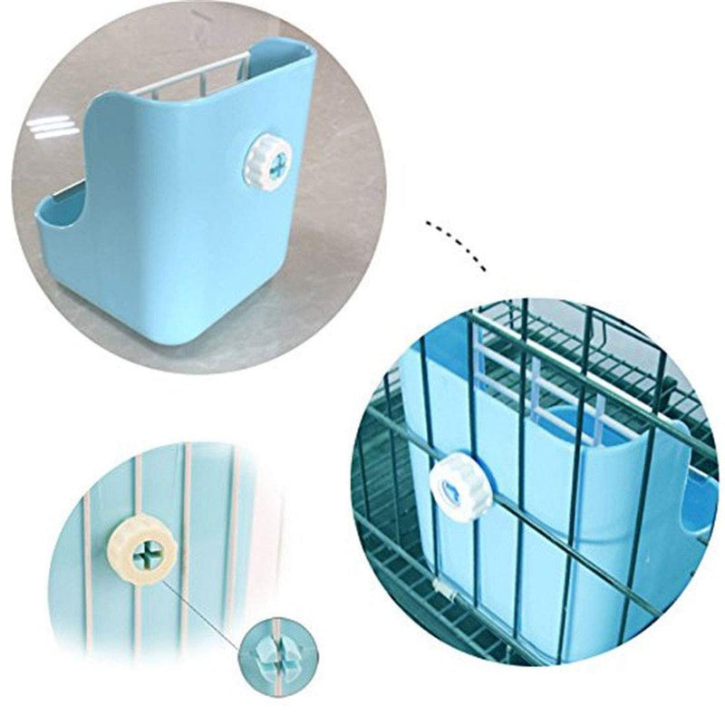 SunshineBio Hay Food Bin Feeder, Hay and Food Feeder Bowls Manger Rack for Rabbit Guinea Pig Chinchilla and Other Small Animals Blue - PawsPlanet Australia