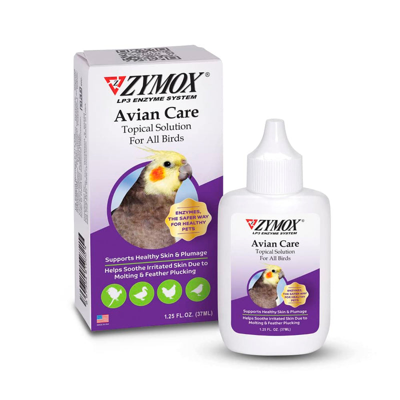 ZYMOX Avian Care Topical Solution w/o Hydrocortisone - 1.25 oz - PawsPlanet Australia