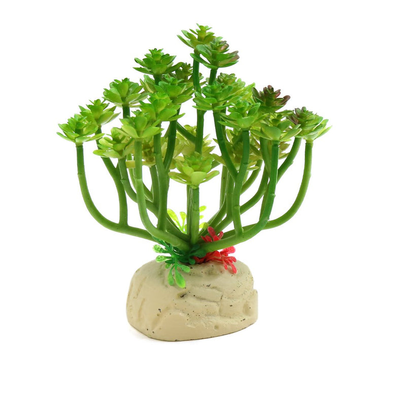 [Australia] - uxcell Green Plastic Lifelike Plant Aquarium Terrarium Ornament Habitat Decor for Reptiles and Amphibians 