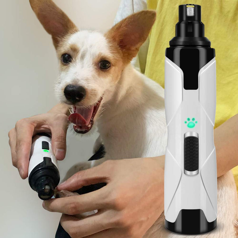 [Australia] - BLANDSTRS Dog Nail Grinder for Large Dogs Rechargeable Professional Dog Nail Trimmers with 3 Ports Electric Pet Nail Grinders for Small Medium Dogs & Cats - Low Noise & Painless 