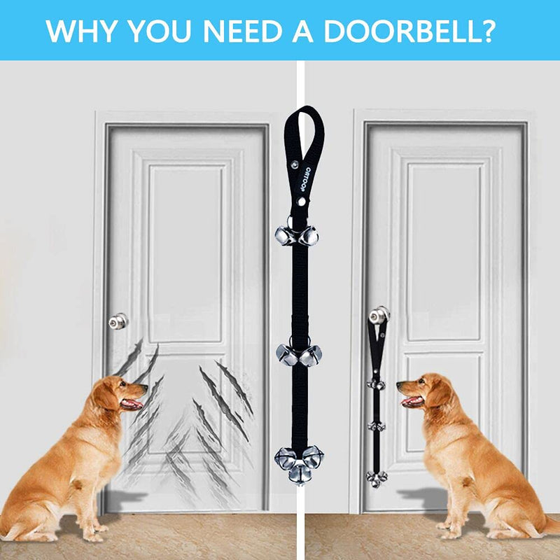 CATOOP Dog Doorbells Premium Potty Training Big Dog Bell Adjustable Dog Doorbell for Potty Training Your Puppy Easily - Premium Quality - 7 Extra Large Loud Dog Bells BLUE - PawsPlanet Australia