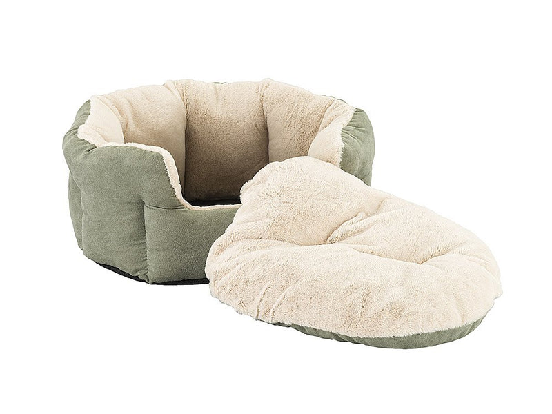 [Australia] - Sleep Zone Reversible Cushion Pet Bed - Pet Bed for Cats and Small sized Dogs  -  Attractive, Durable, Comfortable, Washable by SPOT 18x16" Sage 