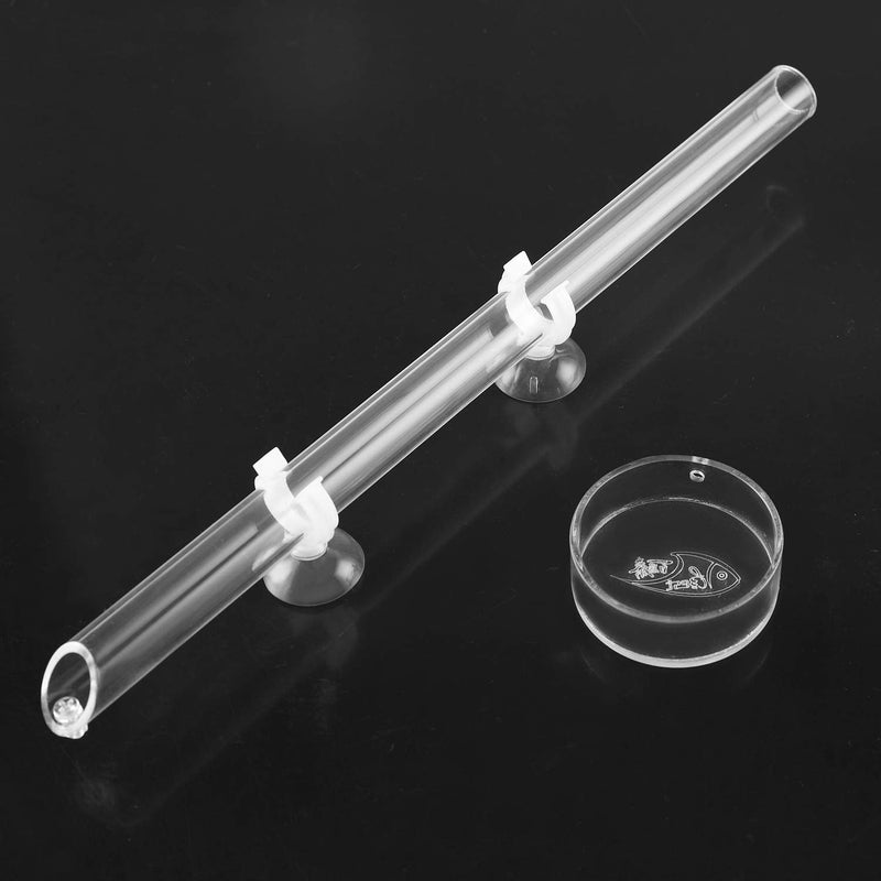 niCWhite Acrylic Shrimp Feeder Tube Feeding Dish Tray, Shrimp Feeding Tube for Fish Tank Aquarium Shrimp Fish, 30cm, with 2 Suction Cups - PawsPlanet Australia