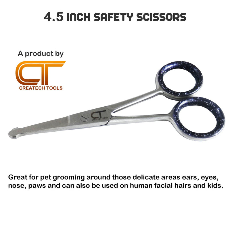 CT Pet Cat Dog Grooming Scissors Kit  6 & 4.5 inch Hair Cutting Scissors Set, Japanese Stainless Steel Curved Blades with Safety Round Tips for Your Beloved Pets - PawsPlanet Australia