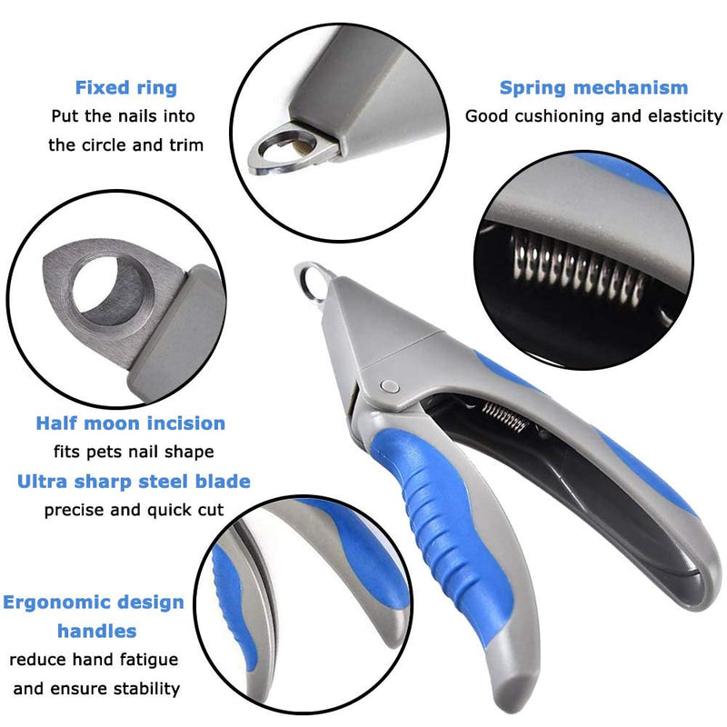 Kingrun Dog Nails Clippers Trimmer-Professional Pet Grooming Tool, Sharp Blades,Safety Guard to Avoid Overcutting,Free Nail File - PawsPlanet Australia