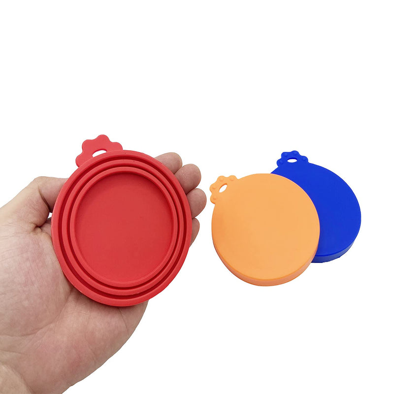 Muluo 3 Pcs pet food can lid cat food can lid with 2 Stainless Steel Can Food Spoon, for Dog and Cat Food, Universal Size Fits All Standard Size Dog and Cat Can Tops. - PawsPlanet Australia