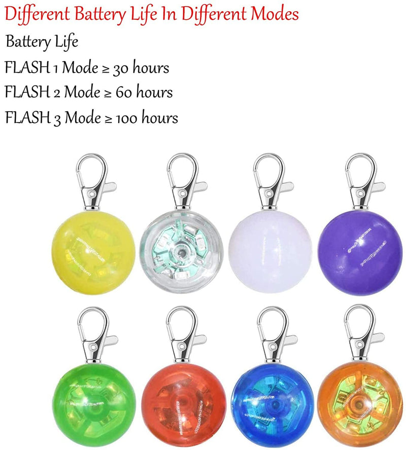 8 Packs LED Dog Collar, LED Light Up Clip-on Dog Collar Light, Dog Lights for Night Walking,Waterproof Dog Night Light,for Large Medium Small Cats Pet,Running, Camping, Climbing, Bike - PawsPlanet Australia
