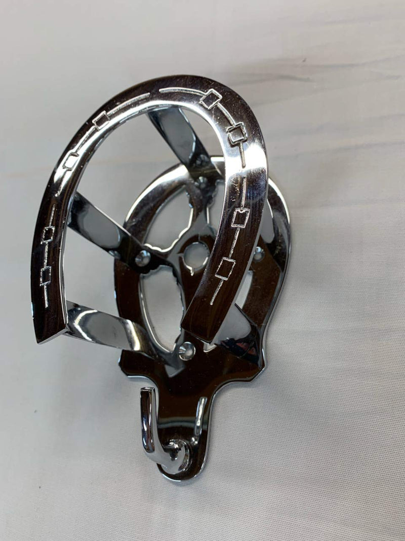 [Australia] - Tack Shack of Ocala Fancy Chrome Horseshoe Bridle Bracket 