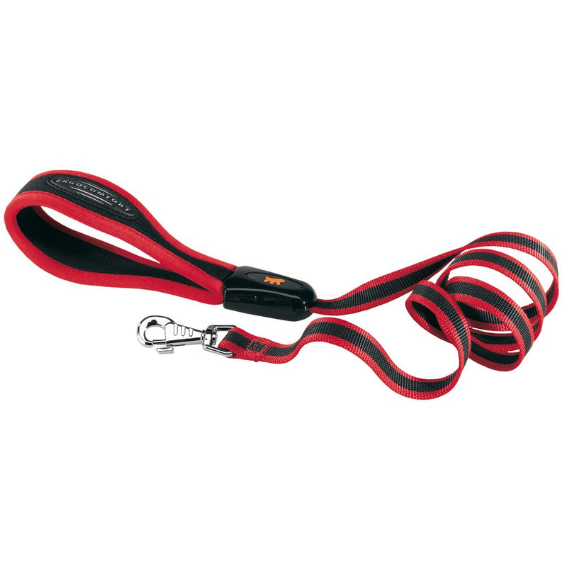 Ferplast 75455922 dog leash ERGOCOMFORT G15/120, ergonomic handle with padding, width: 1.5 cm, length: 120 cm, red One size - PawsPlanet Australia