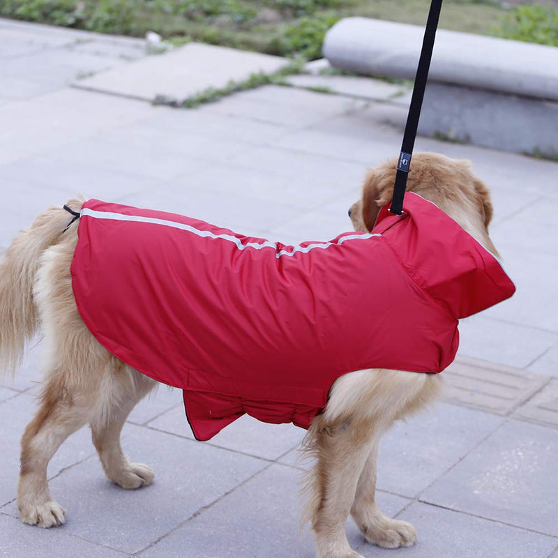 [Australia] - PETCEE Waterproof Dog Jacket, Soft Fleece Lined Dog Coat for Winter, Outdoor Sports Pet Vest Snowsuit Apparel Double Surface M Red 