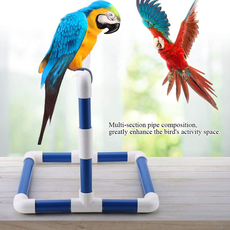 [Australia] - Parrot Training Stand Pet Bird Table Perch Stands PVC Bird Standing Platform Bird Shower Bath Stand Rack Standing Gym Training Grinding Toy Playstand Holder 