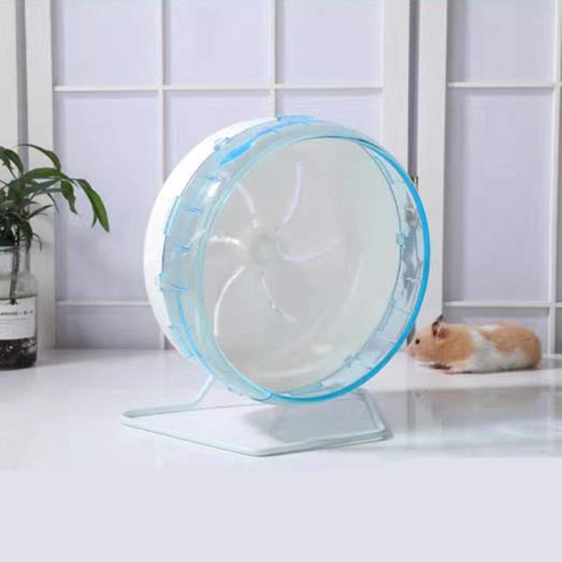 Rfgfd Hamster Running Wheel Silent Spinner Hamster Fitness Wheel Small Pet Exercise Wheel with Stand (22 * 22 cm) (Color : Blue) - PawsPlanet Australia